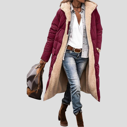 Long Reversible Winter Coat for Women
