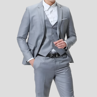 Black Three-Piece Suit for Men