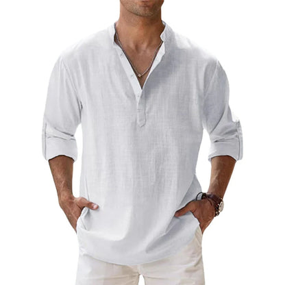 Linen Long Sleeve Shirt for Men