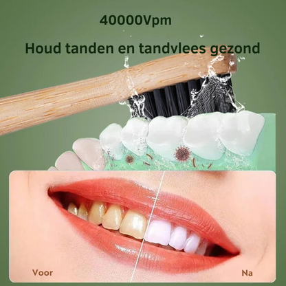 Sustainable Electric Toothbrush with Bamboo Brush Head