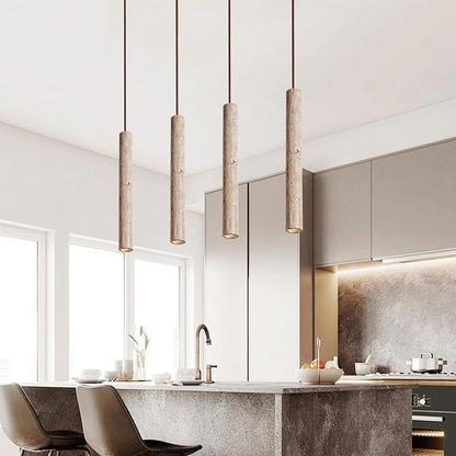 Lámpara colgante de travertino - Lujo y elegancia