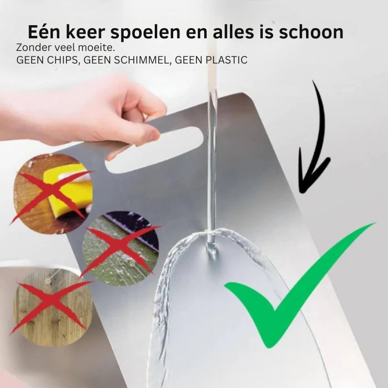 Beidseitiges Schneidebrett aus Edelstahl 304