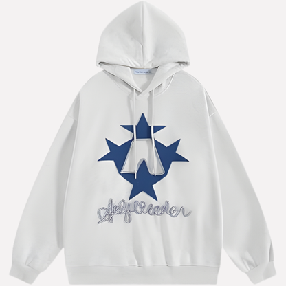 Felpa con cappuccio oversize da donna con grafica