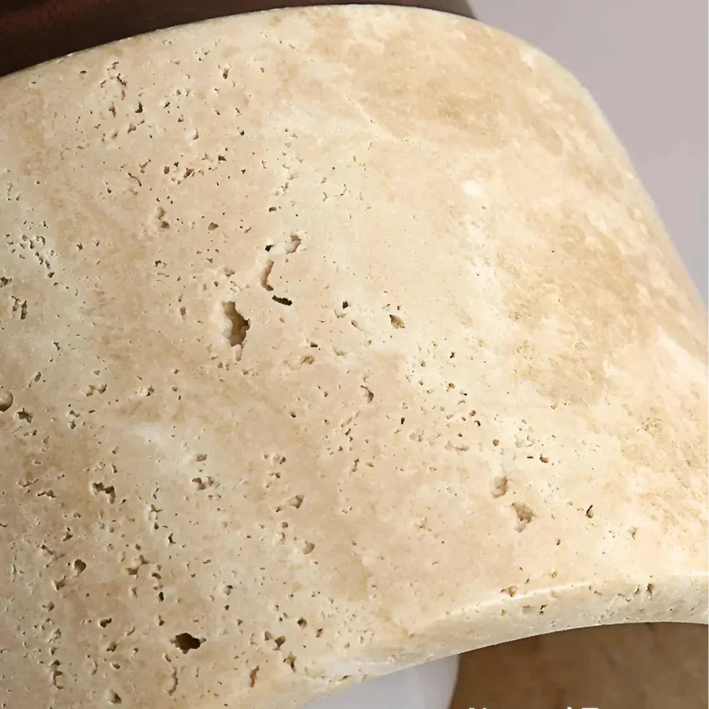 LED-plafondlamp van travertin - Retro en modern design