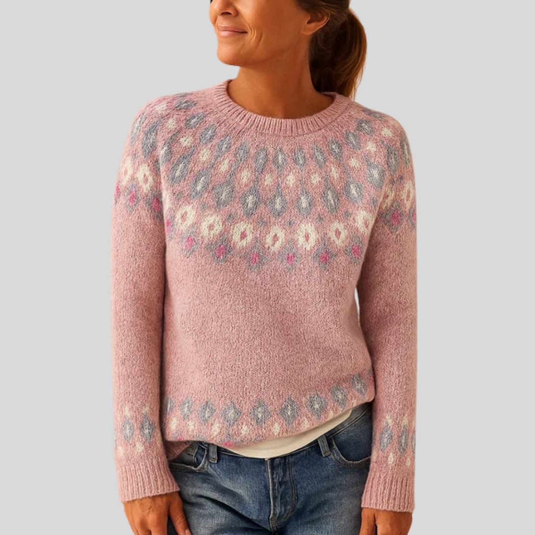 Women's Printed Wool Sweater