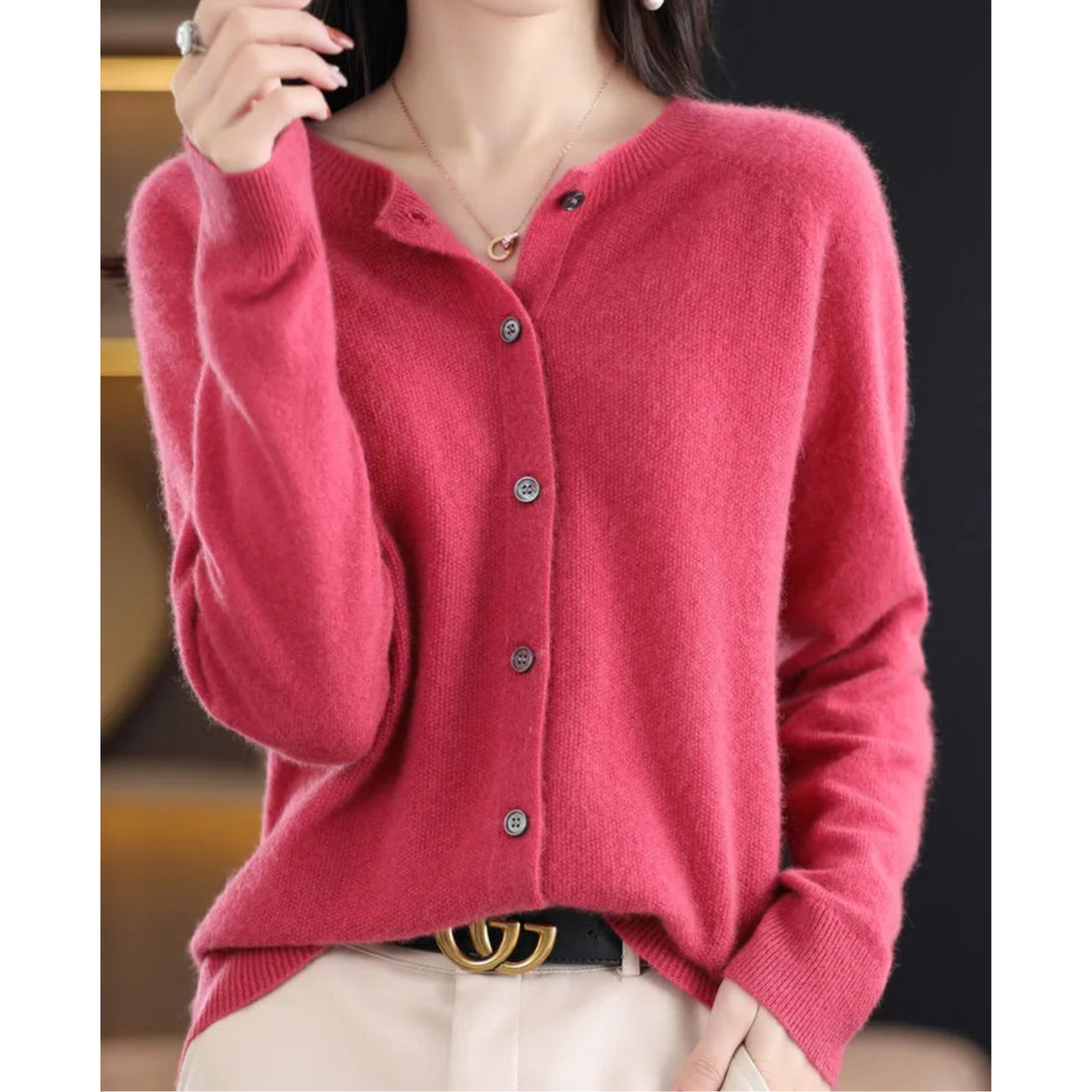 Merino Wool Cashmere Jumper - Marbel