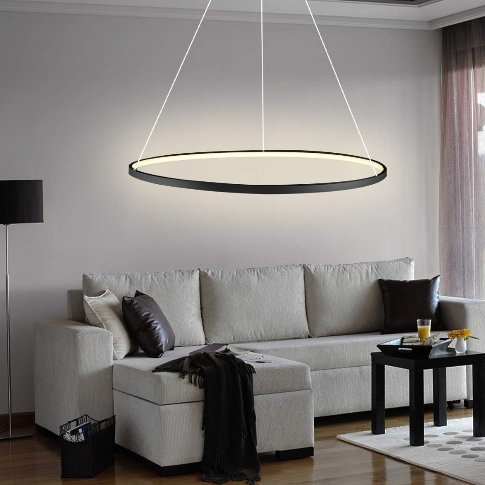 Elegant Circular Pendant Light with Dimmable LED