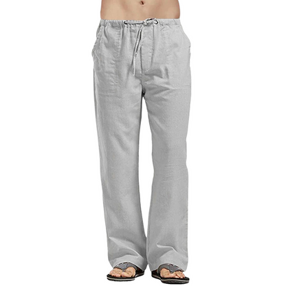 Lightweight Linen Men's Trousers with Oversized Fit