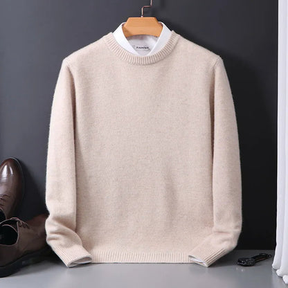 Oversized Cashmere Jumper with O-Neck for Men