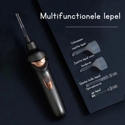 Pulitore per orecchie ricaricabile elettrico con accessori morbidi