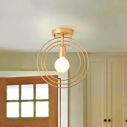 Luxury Gold Ring Ceiling Lamp