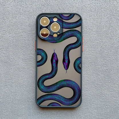 Cover per telefono con motivo a serpente – Design sottile e ammortizzante