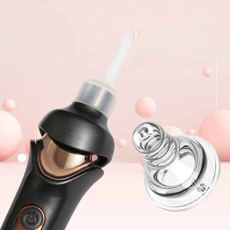 Pulitore per orecchie ricaricabile elettrico con accessori morbidi
