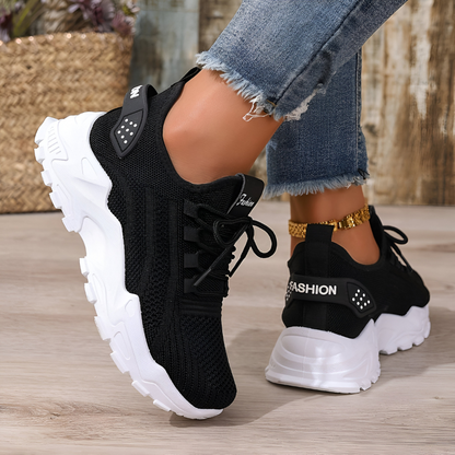 Sporty Lightweight Sneakers with Chunky Sole for Women