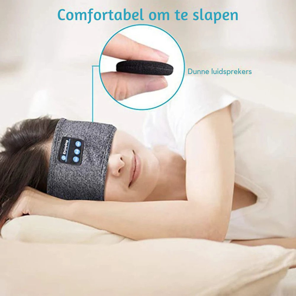 Wireless Bluetooth Sleep Mask Headband with Built-in Headphones