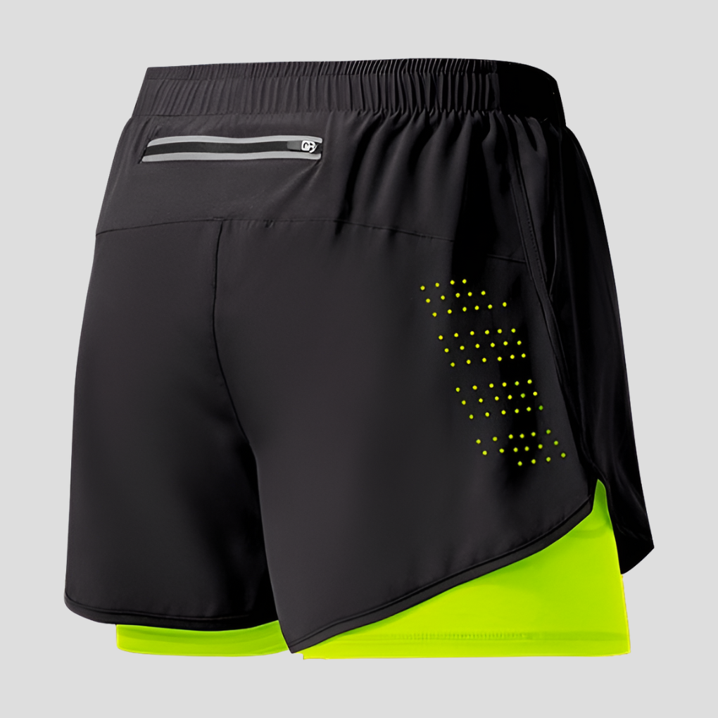 Quick-drying running shorts with zip for men