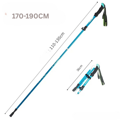 Folding Aluminium Telescopic Walking Stick for Outdoor & Seniors