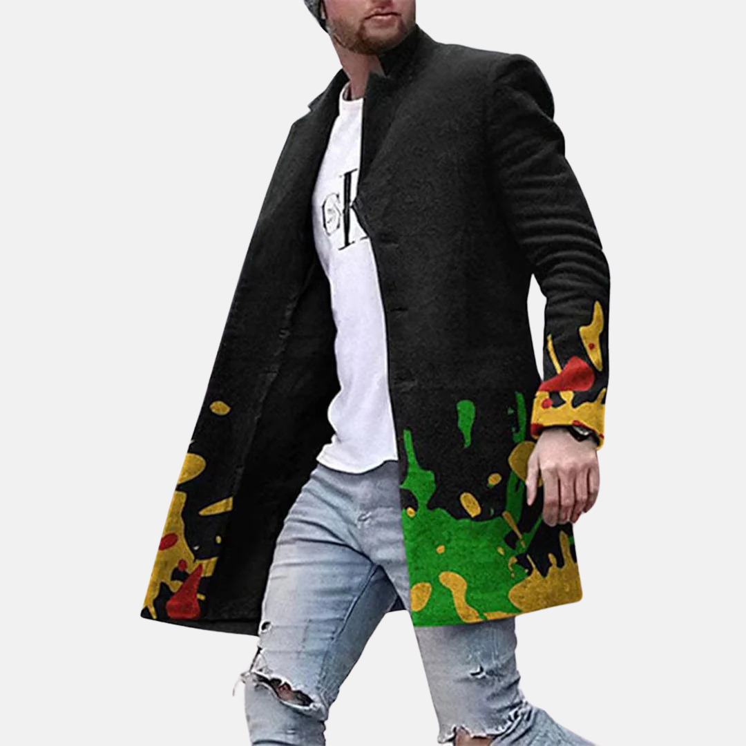 Graphic Coat with Streetwear Flair