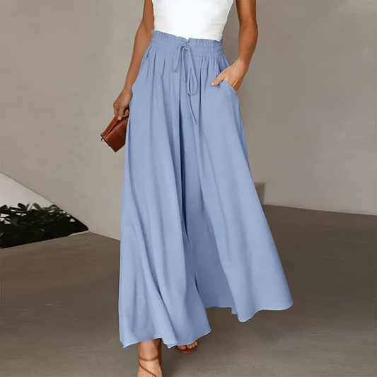 Pantalones falda casuales de verano con cintura elástica