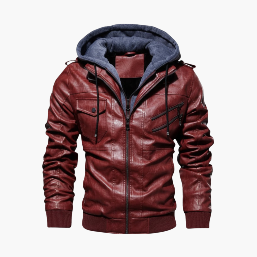 Men's Hoodie Jacket with Multiple Pockets