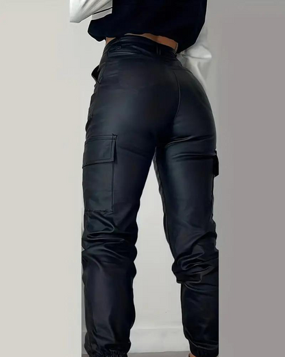 Leather Cargo Ladies' Trousers - Lisa