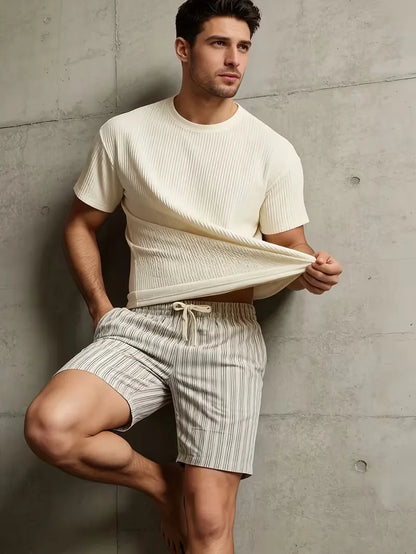 Shorts à rayures verticales