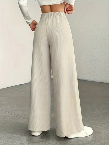 Pantalon à jambes larges taille haute