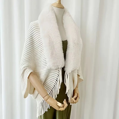 Écharpe d'hiver avec fausse fourrure
