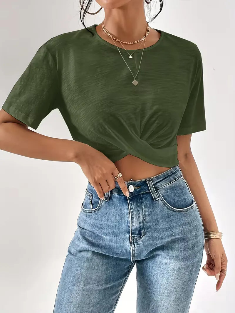 T-shirt avec détail torsadé
