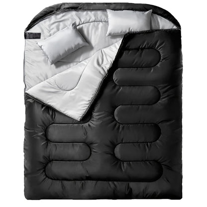Deluxe-2-in-1-Campingschlafsack mit Kissen – perfekt für Camping und Abenteuer im Freien