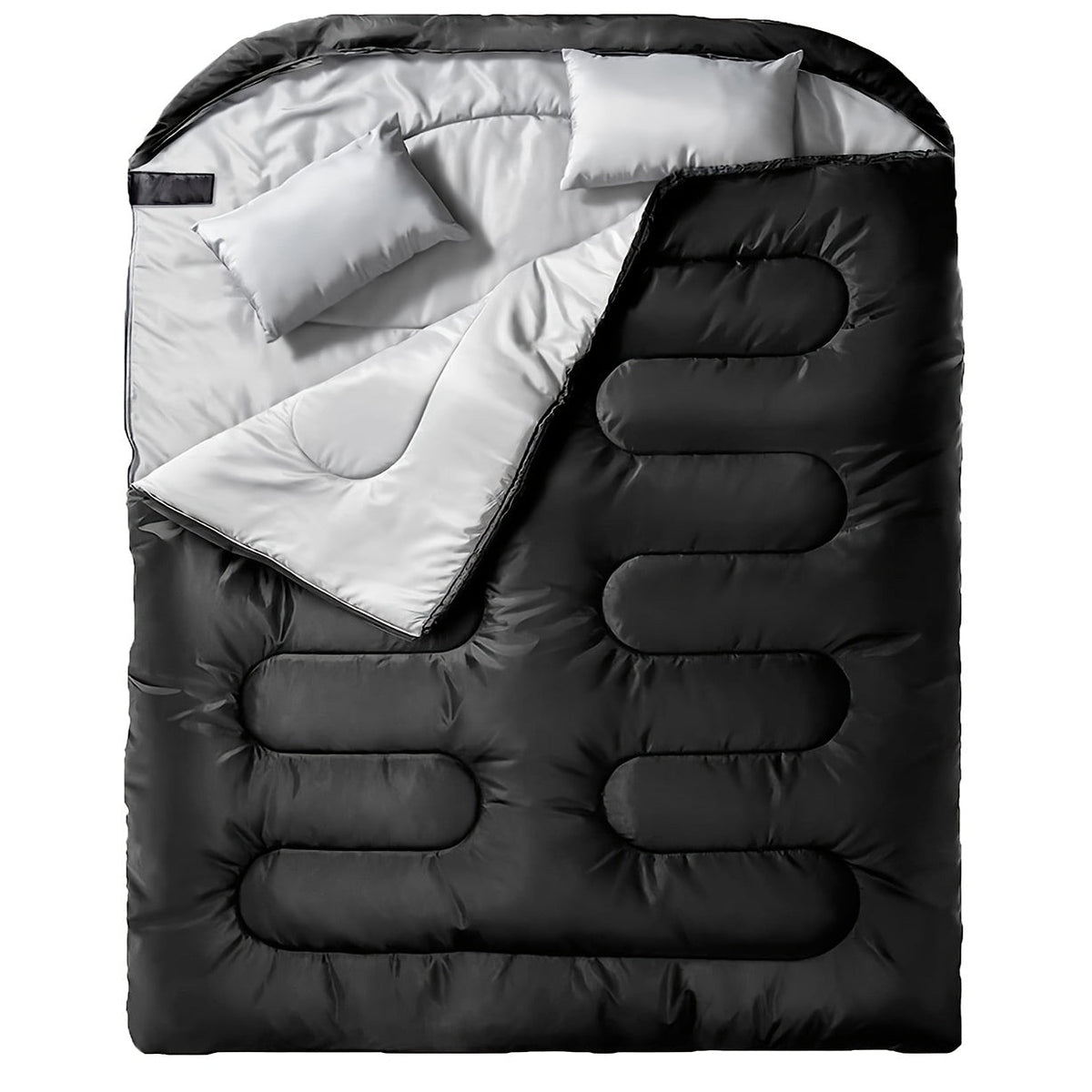 Deluxe-2-in-1-Campingschlafsack mit Kissen – perfekt für Camping und Abenteuer im Freien
