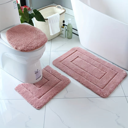 Juego de 3 alfombrillas de baño de microfibra ultrafina – De secado rápido y absorbentes