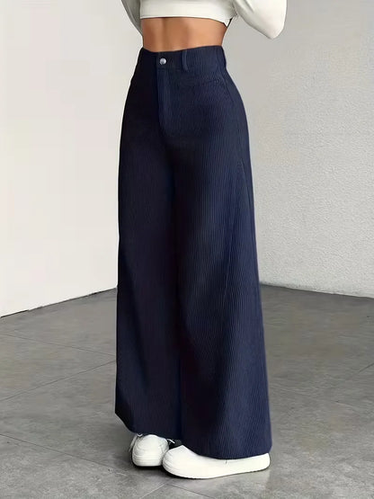 Pantalon à jambes larges taille haute