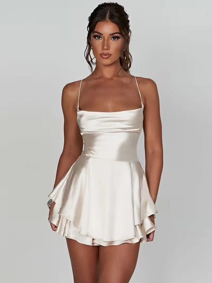 Robe de soirée à bretelles spaghetti