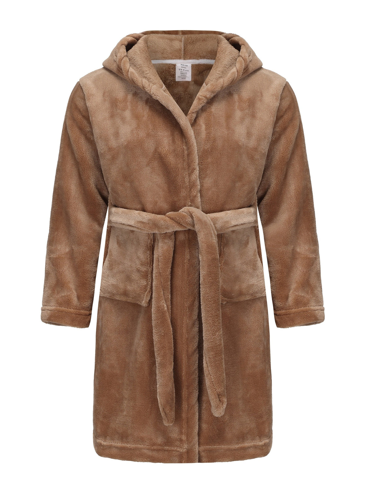 Children's Hooded Bathrobe – Soft Fleece Robe for Girls with Comfortable Fit