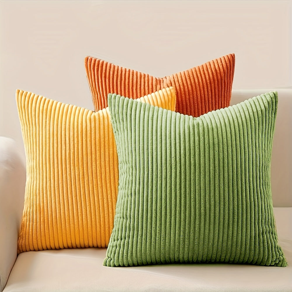 Bohemian Rib Cushion Cover with Stripe Pattern – Soft, Stylish and Decorative