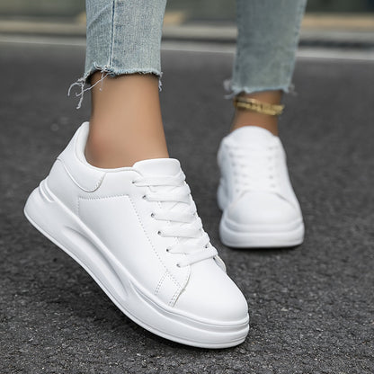 Leather sneakers ladies white - Light and comfortable