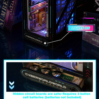 Cyberpunk DIY Cabin Kit – 3D Model for Home Decoration with Lighting