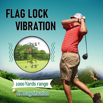 Telemetro da golf avanzato - Misurazioni precise con compensazione della pendenza e feedback tramite vibrazione