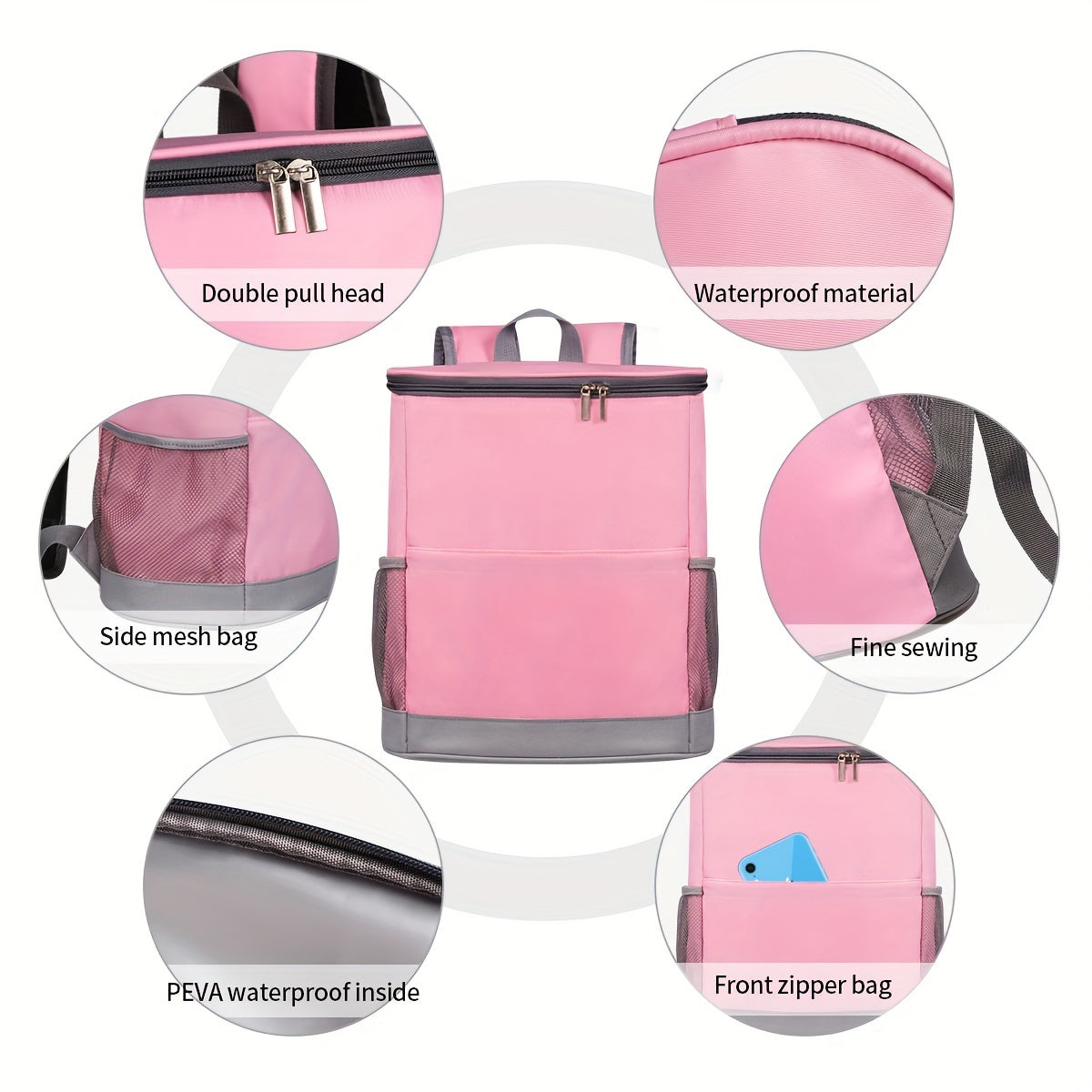 Cooler Backpack for 24 Cans – Ideal for Beach, Camping and Picnics