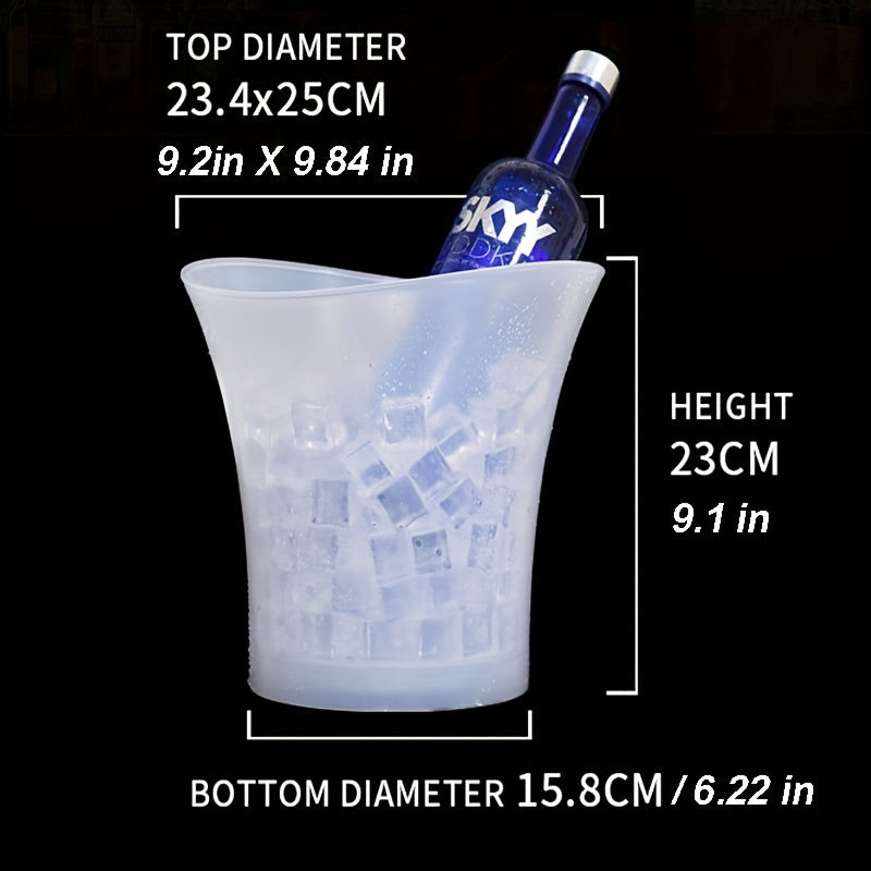 Secchiello per il ghiaccio illuminato con LED da 5L – Perfetto per champagne e birra
