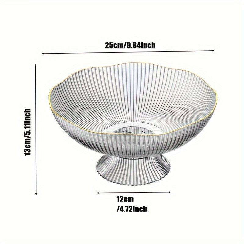 Luxury Transparent Fruit Bowl Made of PET – Decorative and Practical