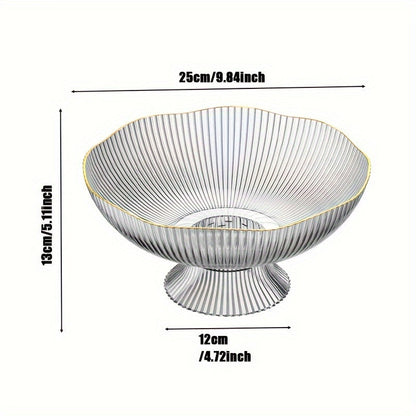 Luxury Transparent Fruit Bowl Made of PET – Decorative and Practical