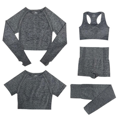 5-Piece Sports Set | Women's Tops and High-Waisted Sports Leggings