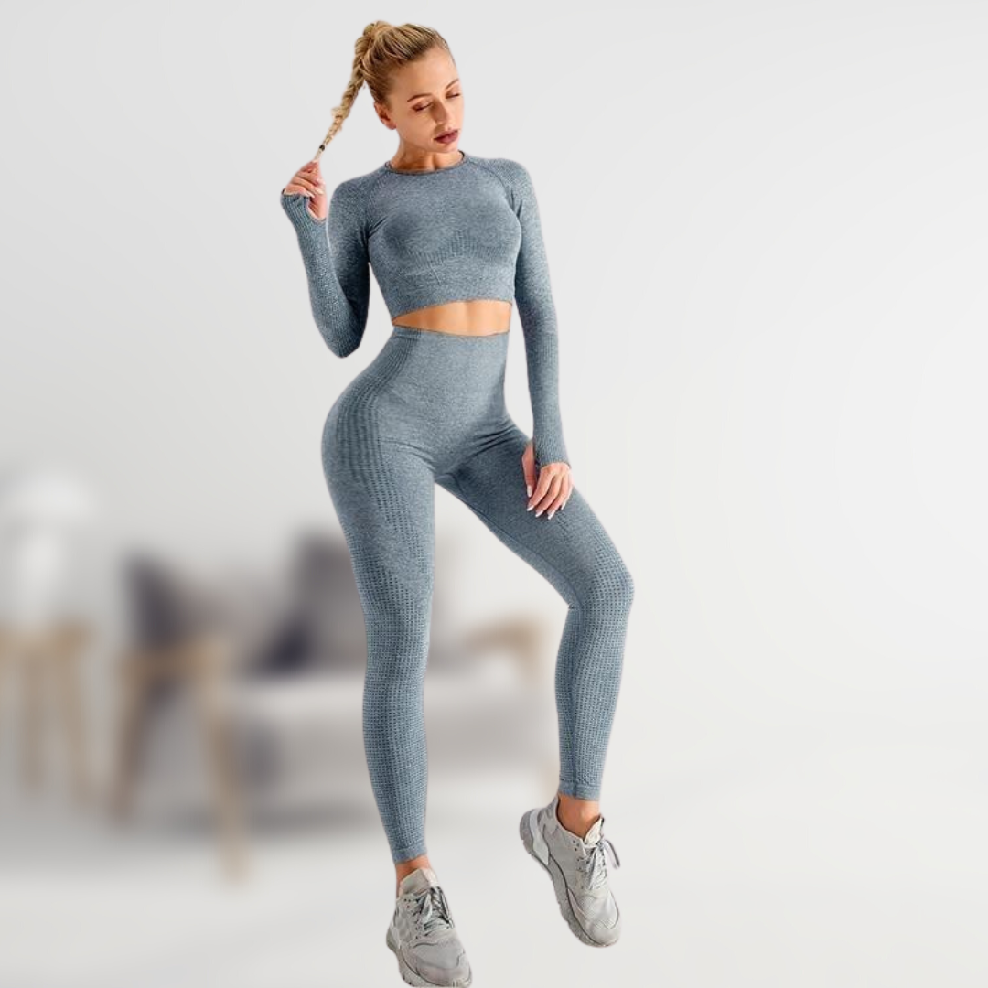 5-Piece Sports Set | Women's Tops and High-Waisted Sports Leggings