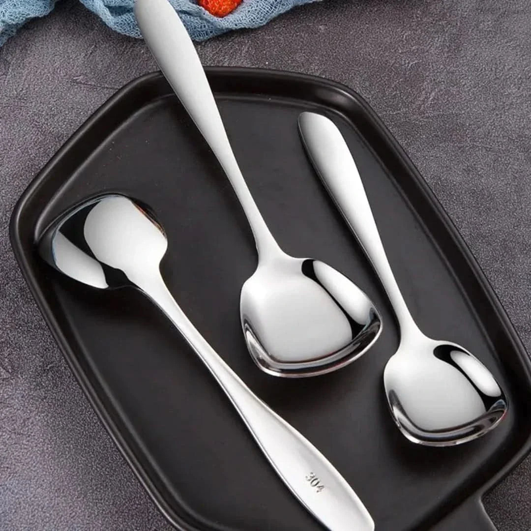 Bulk Spoon Set | Stainless Steel + Square Head