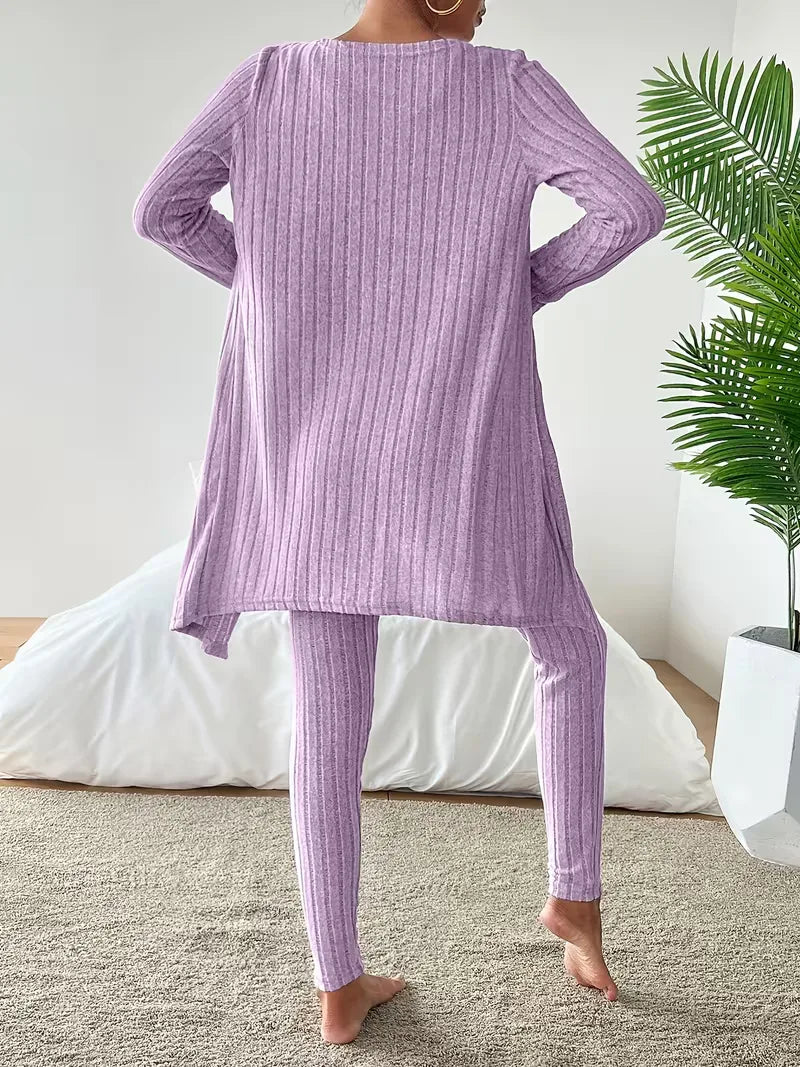 Ensemble trois pièces avec cardigan