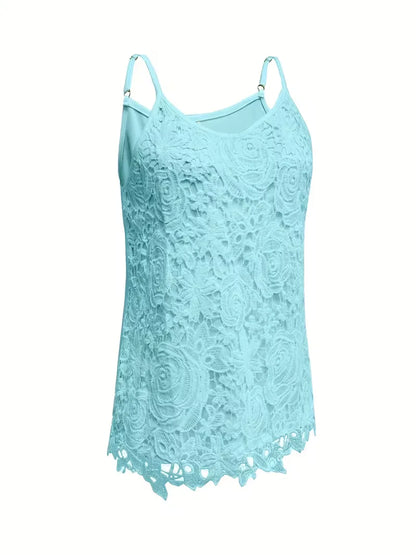 lace tank top with V-neck