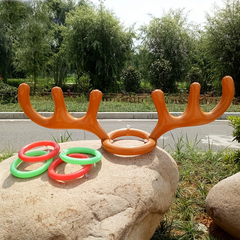 Inflatable Reindeer Antler Ring Toss Game - Fun Christmas and Party Game