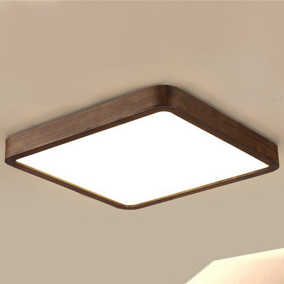 Black Walnut Ceiling Lamp with Dimmable LED